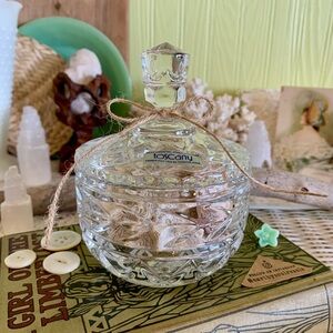 Vintage Crystal Storage Container 🐚 Unique Home Decor / Gift